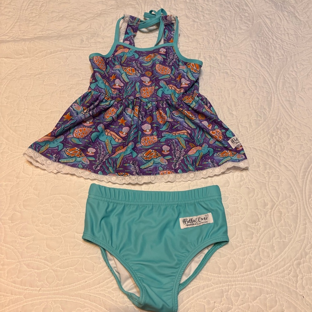Bella & Omi Turtle Print Tankini